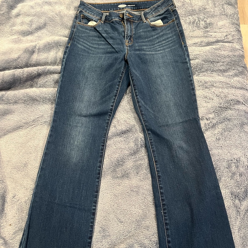Old Navy Dark Blue Flare Jeans for Women